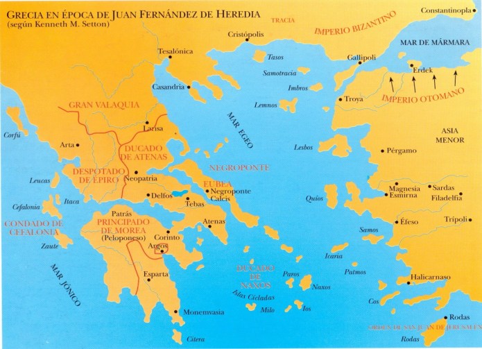 mapa Grecia de Heredia