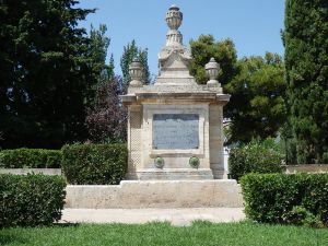 Fuente de los Incrédulos que conmemora la llegada a Zaragoza de las aguas del Canal Imperial de Aragón